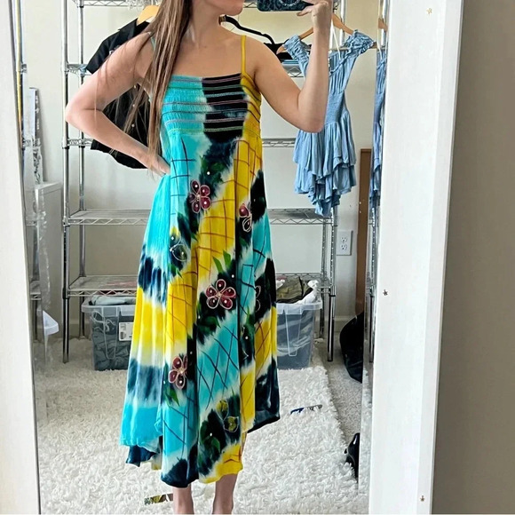 Vintage Tie Dye Summer Dress - Picture 9 of 9